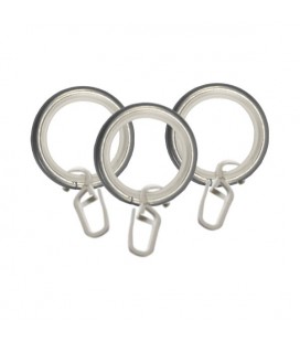 Krúžok tichy s háčikom 1 kus satin nickel  Ø19 mm