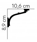 Dekoratívna lišta na strop MD110 200 x 8.9 x 10.6 cm Mardom