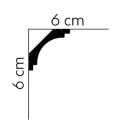 Dekoratívna lišta na strop MD145 200 x 6 x 6 cm Mardom