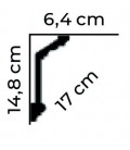 Dekoratívna lišta na strop MDA072 200 x 14.8 x 6.4 cm Mardom