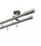 Profilová hliníkova garniža stropná dvojitá Elegant satin Cilinder hl