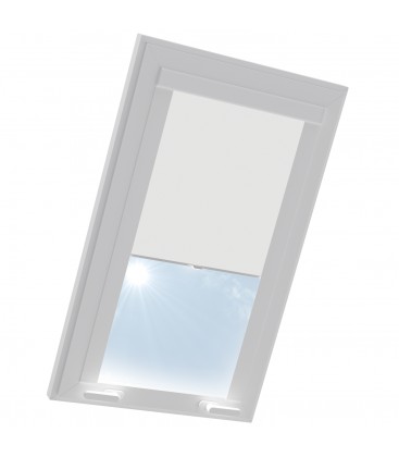 Roleta termoizolačna na strešné okno VELUX v hliníkovej kazete Biela