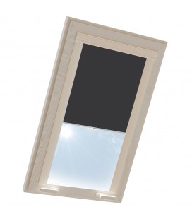 Roleta termoizolačna na strešné okno FAKRO v hliníkovej kazete Tmavo šedá