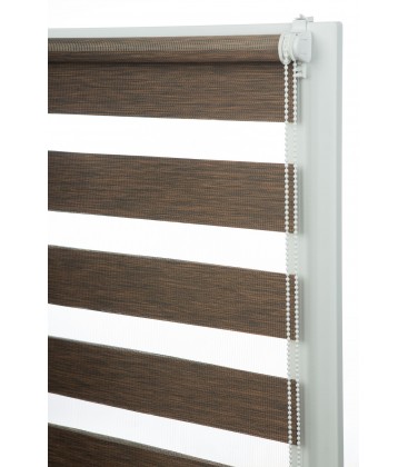 Roleta Deň a Noc Delux Plus séria Mocha Wood DN23