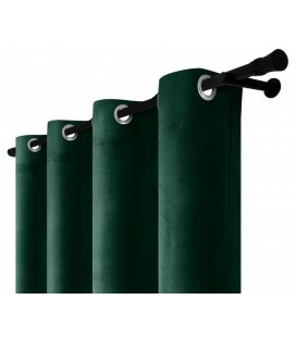 Zamatový záves s krúžkami - Mocha Elegance, tmavohnedá