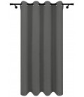 Zatemňovací záves s krúžkami - Blackout Royal Steel, tmavosivá