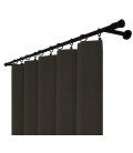 Zatemňovací záves s riasiacou páskou - Blackout Royal Noir, čierna